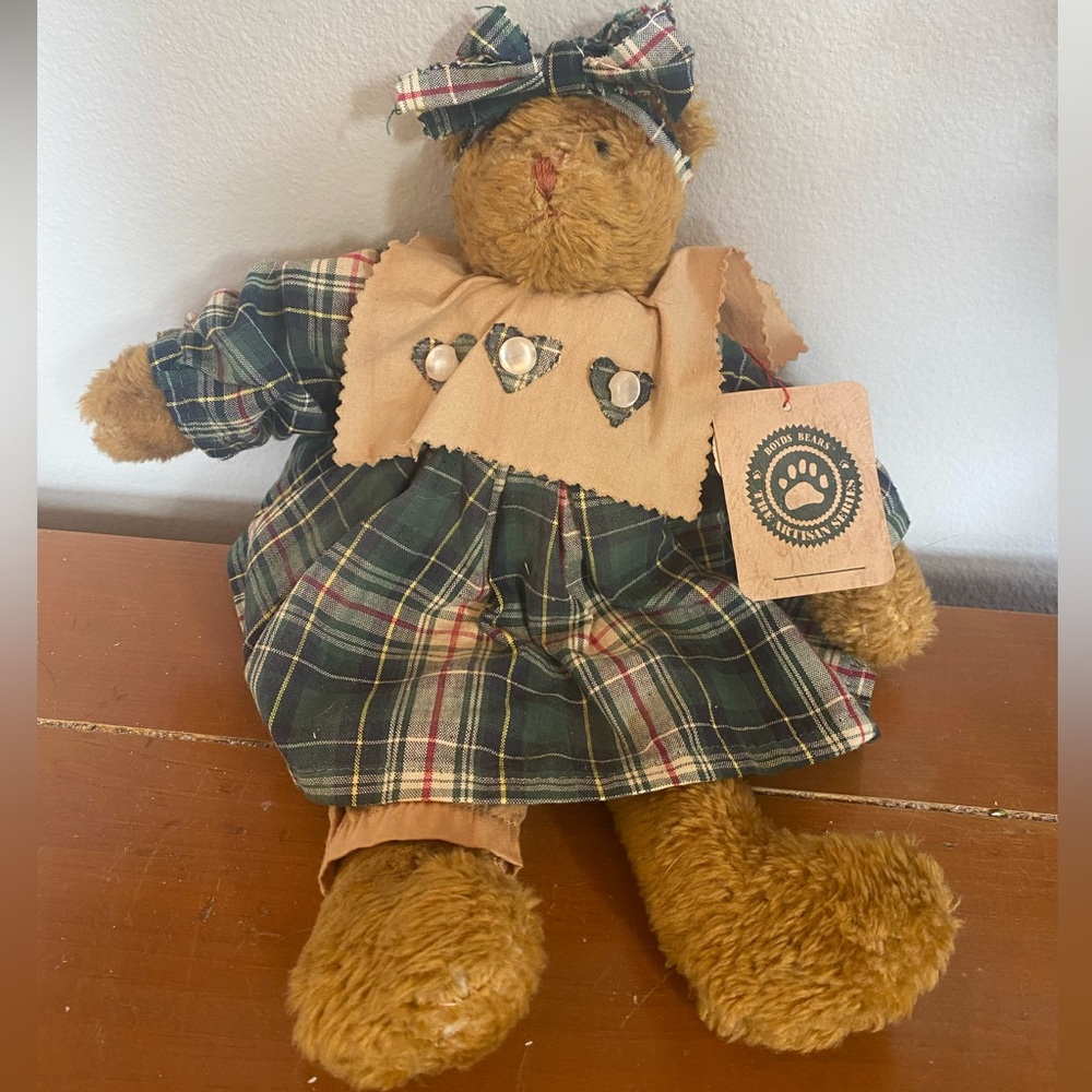 Boyds Bears Plaid Attire Teddy Bear